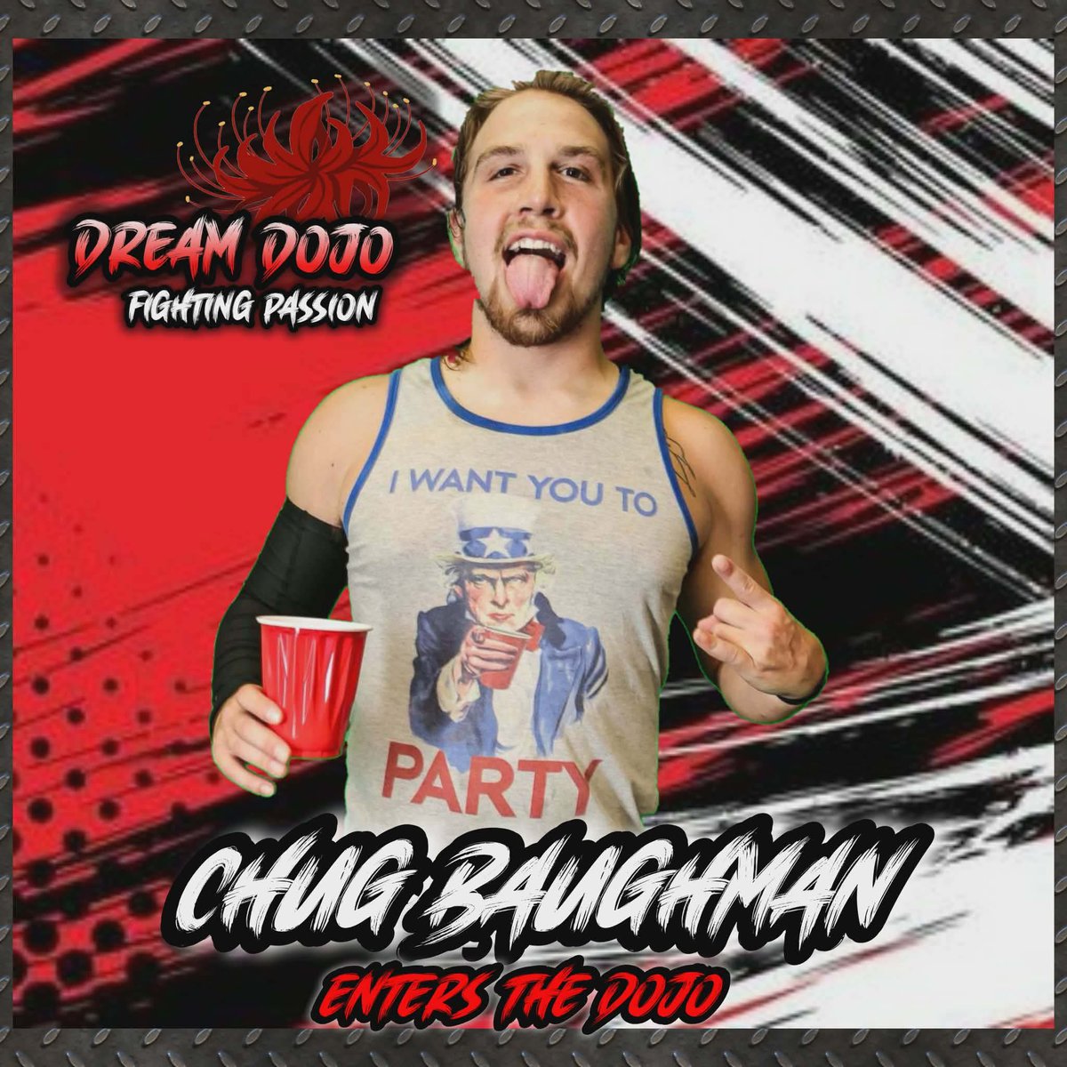 DDFPwrestling's tweet photo. Chug Baughman is a party boy who just wants to have fun! Don’t let that fool you though as he is as tough as they come! 

Sean Evans is one tough SoB. He loves to drink, and he loves to fight! (2/2) https://t.co/BJ4KH3B64f