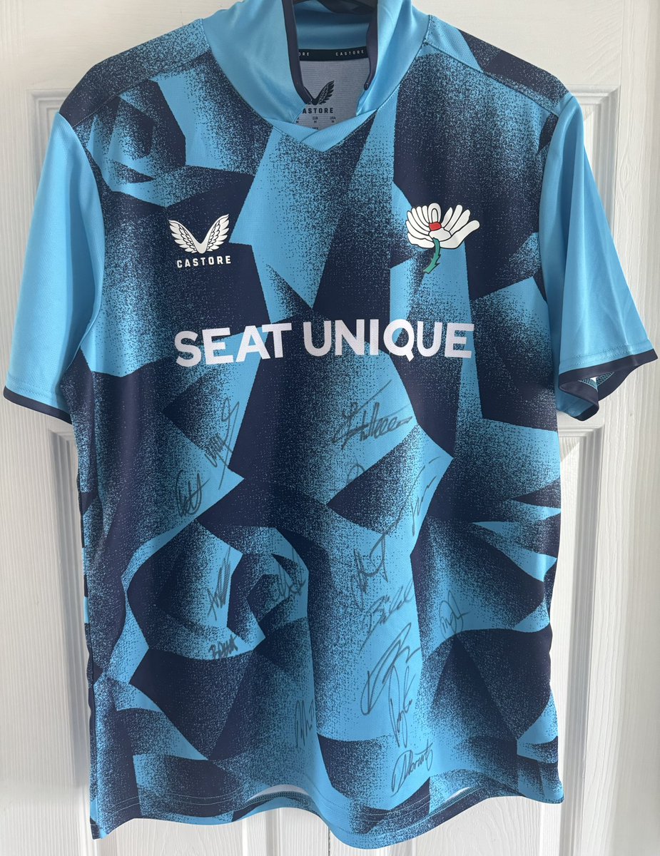 TVickers1's tweet photo. A huge thank you to @jameswharton_23 for very kindly donating a squad signed @YorkshireCCC T20 shirt for me to auction off for the @as9foundation please reply or DM me with a bid, ends Friday 8pm. https://t.co/EsmDSHIt5T