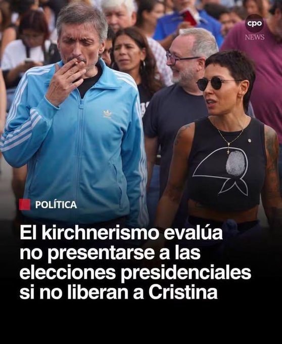 abrilcba_'s tweet photo. El kirchnerismo quiere que Cristina sea candidata a presidente. No aceptan que está condenada por corrupta. Están dementes. https://t.co/hPwYCLykyK