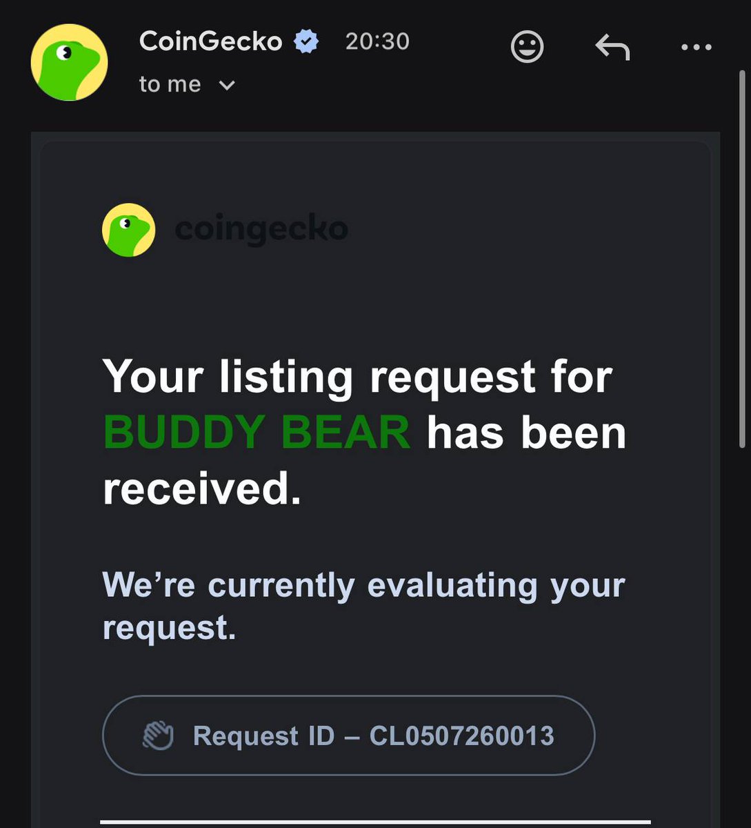 BuddyBearOnTON's tweet photo. We just submitted our listing request to @coingecko! 🐻 $BUDDY #TON https://t.co/CLDbBepL0H