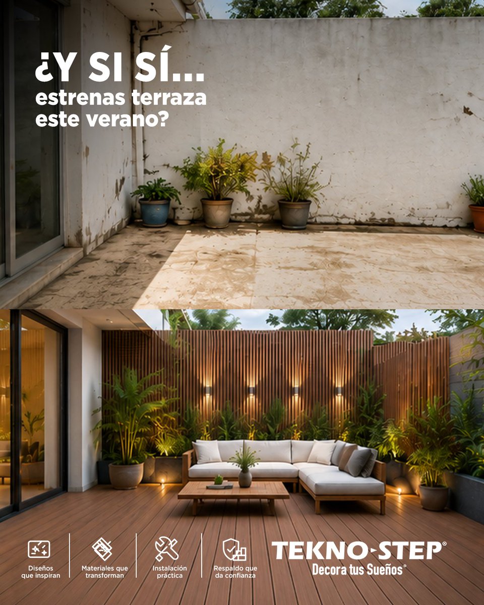 TEKNOSTEP's tweet photo. Ese café por la mañana. Una comida con amigos. Una tarde de lectura. Una noche de verano al aire libre.
A veces, la diferencia está en atreverse a dar el primer paso.
¿Y si sí estrenas terraza este verano?
#YSiSí #TeknoStep #Terrazas #Exteriorismo #Remodelación #DiseñoExterior https://t.co/4ntyADFLLh