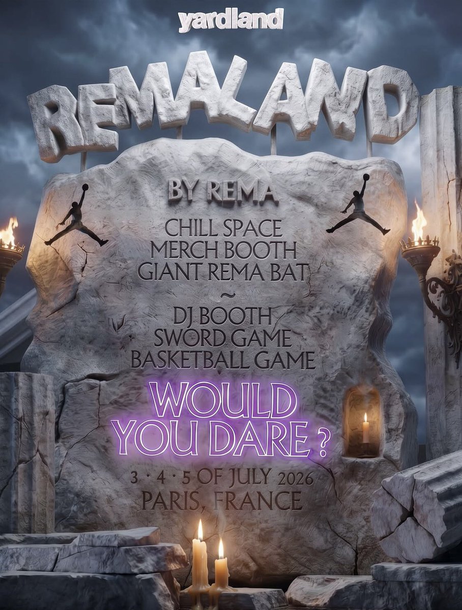 RemaStats's tweet photo. REMALAND tonight at Yardland! 🇫🇷⛓️🪽 https://t.co/8f9cycOmVV