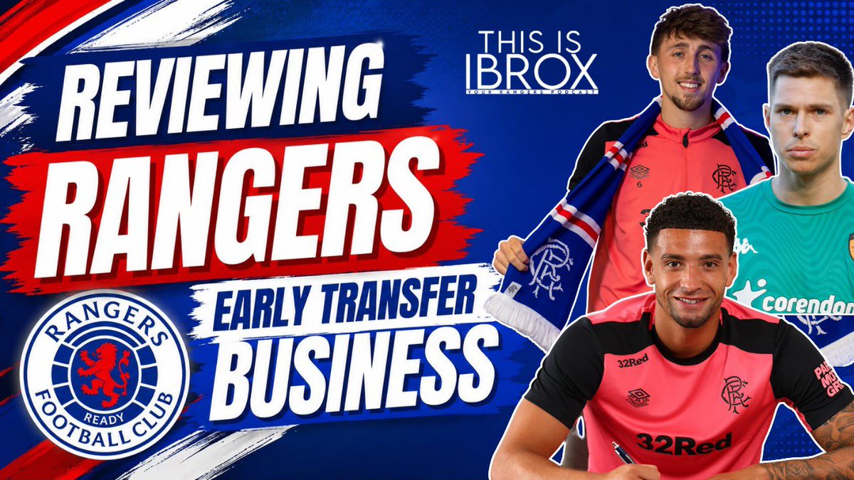 thisisibrox's tweet photo. 🚨 Live from 7pm tonight reviewing Rangers early transfer business! 

Join @IainMitchell17, @Milton8900 and @AndyCa1872 for their thoughts on the incoming players, as well as the rumours on Raskin and Chermiti possibly leaving the club 👀 

https://t.co/m0k7I0IXVB https://t.co/VPvq4Vq8tc