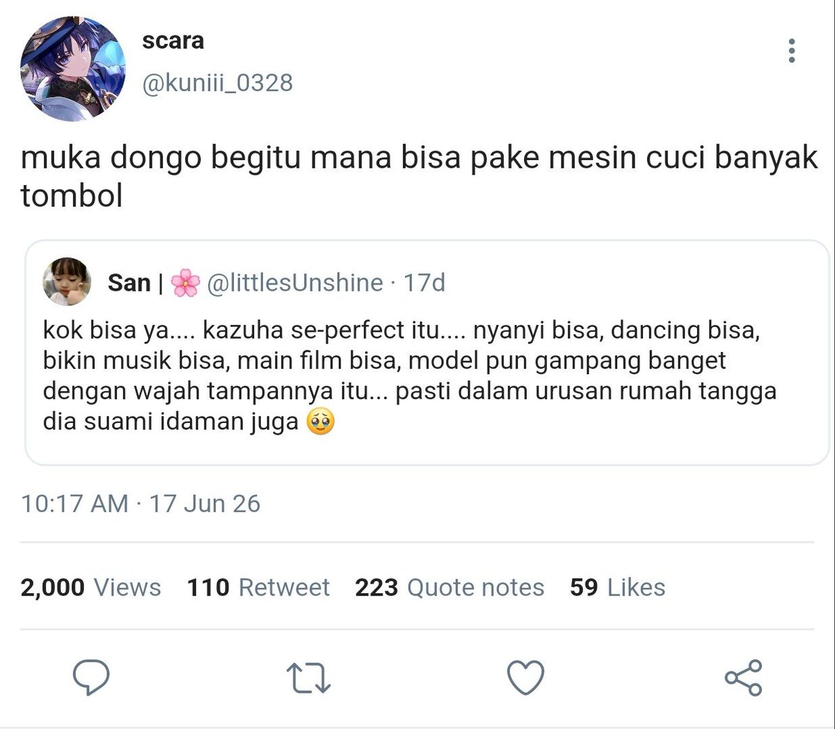 momocchiiw's tweet photo. —#kazuscara few tweets au

scara yang ngepost sesuatu dan diserang fans kazuha https://t.co/mzzVpnNiJ4