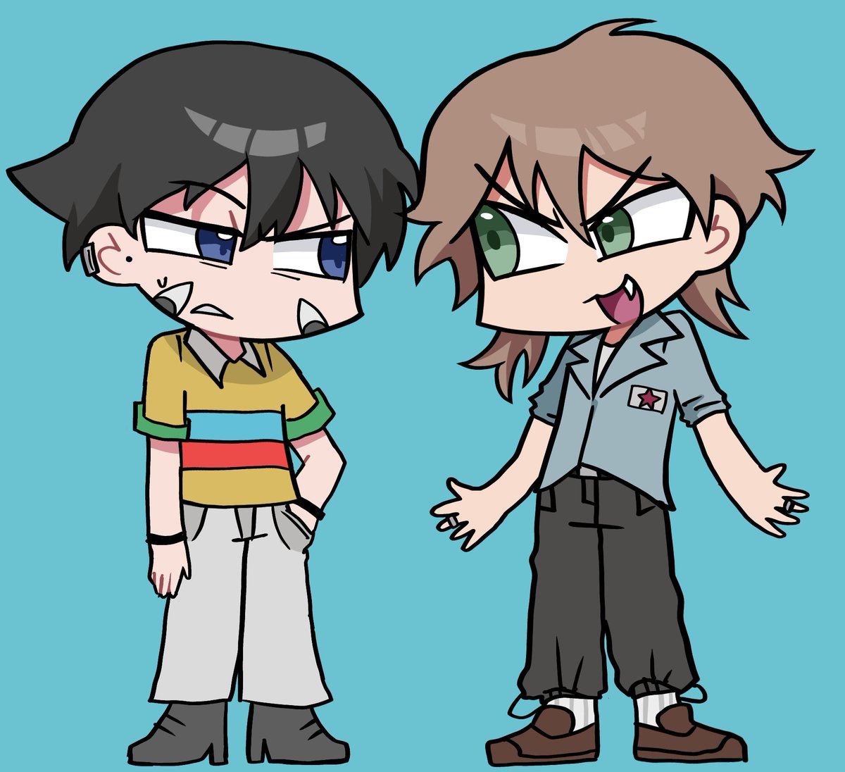 p1asticss's tweet photo. 昔のダルクくんとそのズッ友♡♡♡♡のクィンツきゅんでしでし💙💛💙💛💙💛🐌🐌🐌🐟🐟🐟 https://t.co/XiqksmxvRX