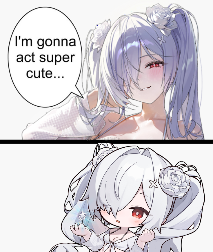 laplace_birdie's tweet photo. "i'm gonna act super cute..." but with cinderella's beautiful chibi! https://t.co/nQ1xMD5C30