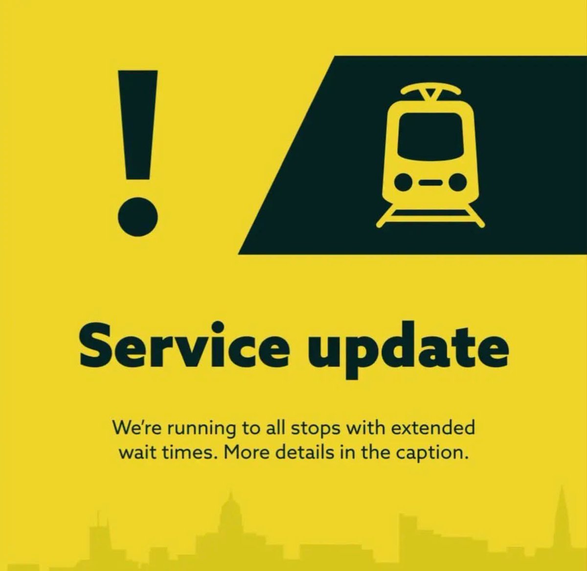 NETTram's tweet photo. We are now running through to all destinations but may have some extended wait times in some areas of the network. https://t.co/rAYN6nz4V7