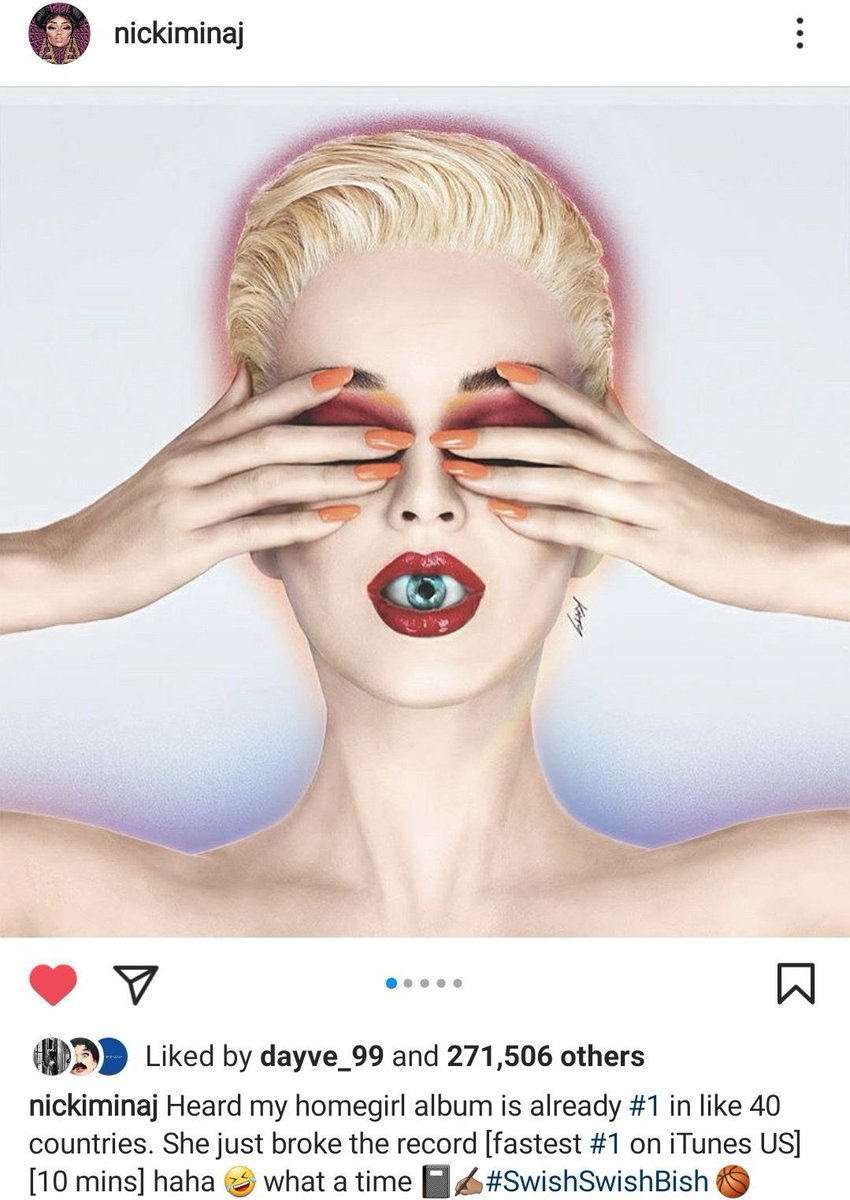 boylykstiga's tweet photo. I don’t care but Nicki was the very few artists who supported Katy during the WITNESS era ,this was such a MOMENT https://t.co/9BRNkPytCA