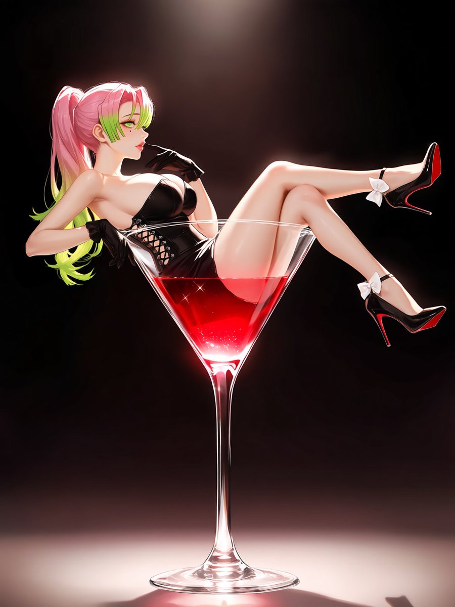 princessmitsuri's tweet photo. My crimson soles slice through the darkness, framing my sleek black dress inside this crystal glass just for you. 

You can't look away from this dangerous flash of red, and honestly, why would you want to? 

Every slight movement of my ankles traps you in a web of luxury~ https://t.co/fw4FEiMsJ4