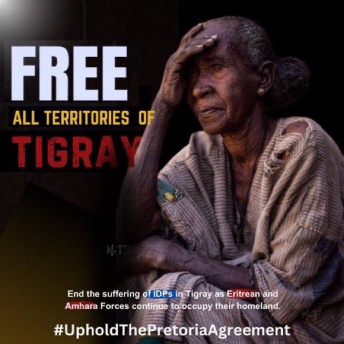 DAT_TDF's tweet photo. Despite the signing of the Pretoria Peace Agreement in Nov. 2022, which sought to restore constitutional order and protect human rights in Tigray, Amhara forces continue to control the region illegally.
#AmharaOutOfTigray #ReturnhomeTigrayIDPs 
@UN @_AfricanUnion  @antonioguterres @SecBlinken @MikeHammerUSA 
@DAT_TDF