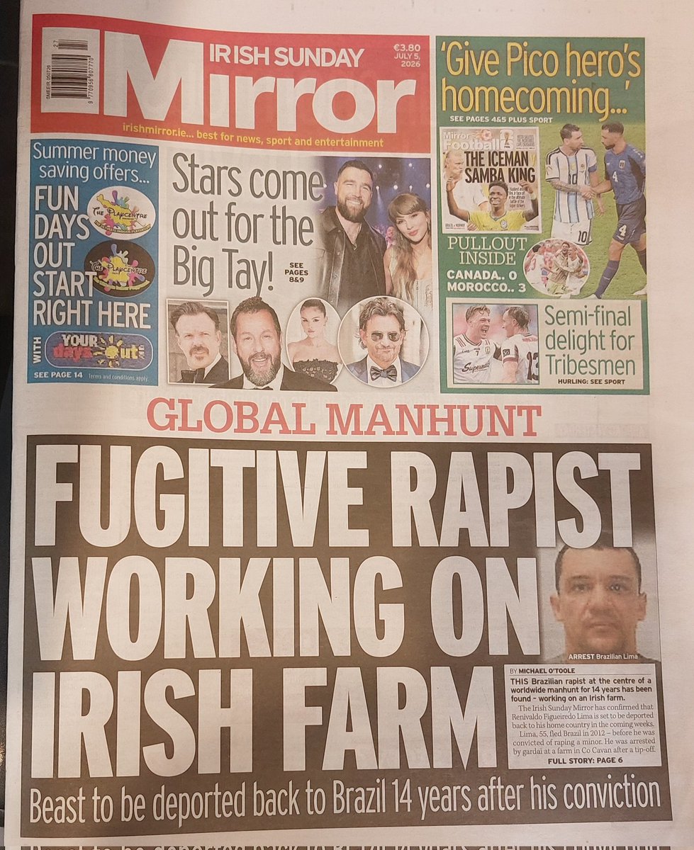 PeterPaulGuy's tweet photo. 🇮🇪 Ireland - July 5th 2026

Brazilian rapist wanted in over 190 countries arrested on an Irish farm after 14 years on the run 🇧🇷

Yet again the Irish government had ZERO clue that another migrant rapist was hiding and living in Ireland. 

Interpol had to tell them. https://t.co/nEENnLtaiw
