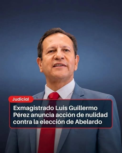 GabrielGRM026's tweet photo. ⛔️ EXMAGISTRADO ANUNCIA ACCIÓN DE NULIDAD ANTE EL CONSEJO DE ESTADO ⛔️

El exmagistrado Luis Guillermo Pérez informó que el próximo martes presentará ante el Consejo de Estado una acción de nulidad electoral contra la declaratoria de elección de Abelardo de la Espriella. https://t.co/N4BynkNEzZ