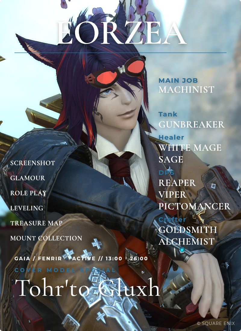 Dol_chan_14's tweet photo. 前のが更新無さそうなので流行りのキャラカに移行してみたり
 #ynmagcard
 #FF14キャラクターカード https://t.co/T7TMkLSCdF