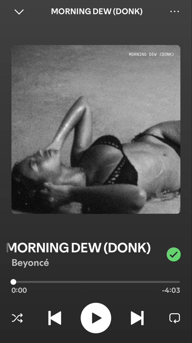 BEY4NGEL's tweet photo. Analyzing every second of “morning dew (donk)” by beyoncé.  

0:00 - Silence, implying that the song has not started yet. https://t.co/bVeA8ZV0nJ