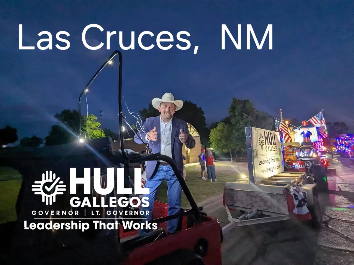 GreggHullforNM's tweet photo. What an incredible way to celebrate America's 250th birthday!

It was an honor to join thousands of New Mexicans at Fourth of July celebrations in Las Cruces, Capitan, and Rio Rancho, celebrating the values that make our nation strong—freedom, faith, family, and community.

I want to extend a heartfelt thank you to the amazing volunteers who represented our campaign at parades and celebrations across New Mexico. Your dedication, enthusiasm, and belief in our vision are inspiring, and I couldn't be more grateful.

Together, we're building a movement focused on strong leadership, safer communities, better schools, and greater opportunity for every New Mexican.

Thank you to everyone who came out to celebrate with us. The best days for New Mexico are still ahead!

#GreggHullForGovernor #LeadershipThatWorks #America250 #HappyBirthdayAmerica #NewMexico