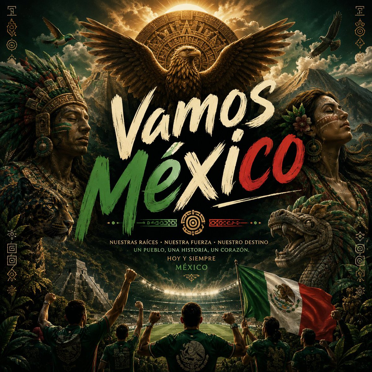 yesyyess's tweet photo. Hoy no hay lugar para la duda; que nuestro corazón lata como solo nosotros sabemos hacerlo. Sigamos soñando en grande, porque para un mexicano un "no" siempre ha significado un "¡Yo puedo!".
Hoy se hace historia. ¡Con todo, México!
#SomosMéxico https://t.co/ggTrSBu9oZ