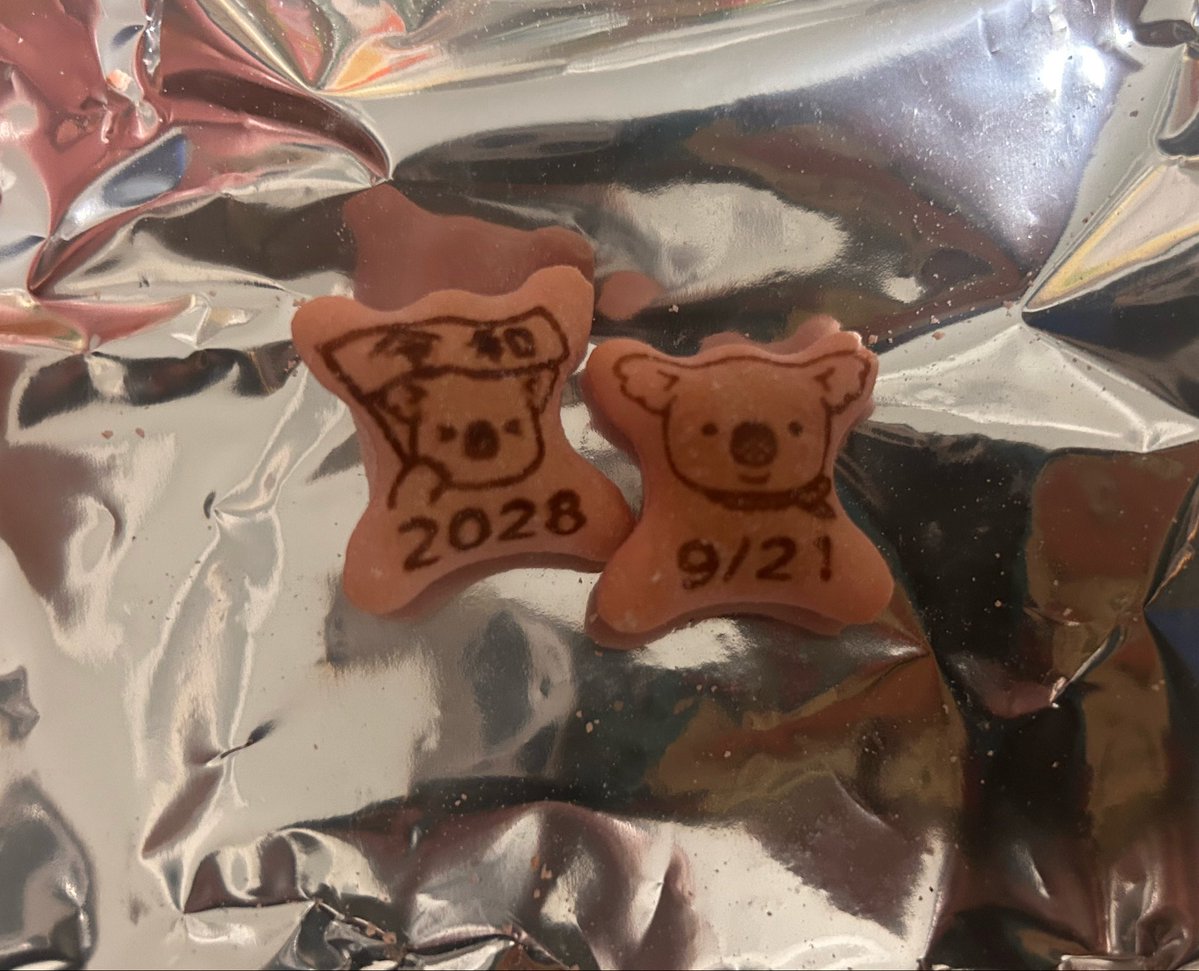 goted0132's tweet photo. コアラ食べてたら40周年記念日出てきた！ https://t.co/Sh1QFEJoEX