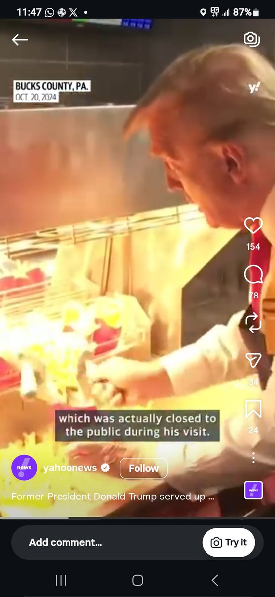 odiajeman's tweet photo. @SaharaReporters Yes, the leader of the free world is cooking French fries. This is no AI.  Politicians do stupid stuff to ingratiate themselves with the public to gain some electoral favor. https://t.co/wuITFgyUiy