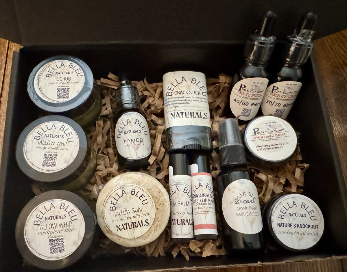bbleunaturals's tweet photo. FREEBIE FRIDAY GIVEAWAY for this week is....🥁🥁🥁

The ULTIMATE STARTER KIT!!

Courtesy of @JohnDParody and Bella Bleu Naturals.

To win:

💙Follow both accounts
💚Share the post with 3 friends
❤️Comment on why you should win

It's that simple!   Who wants 13 of our most popular products??

#giveaway #dmso #allnatural #bellableunaturals