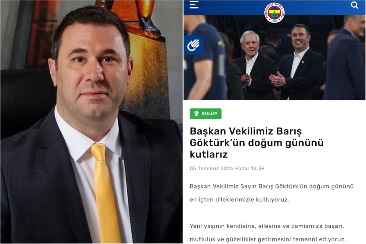 Fenerbahçe'de Başkan Vekili Barış Göktürk'ün Doğum Günü Kutlandı