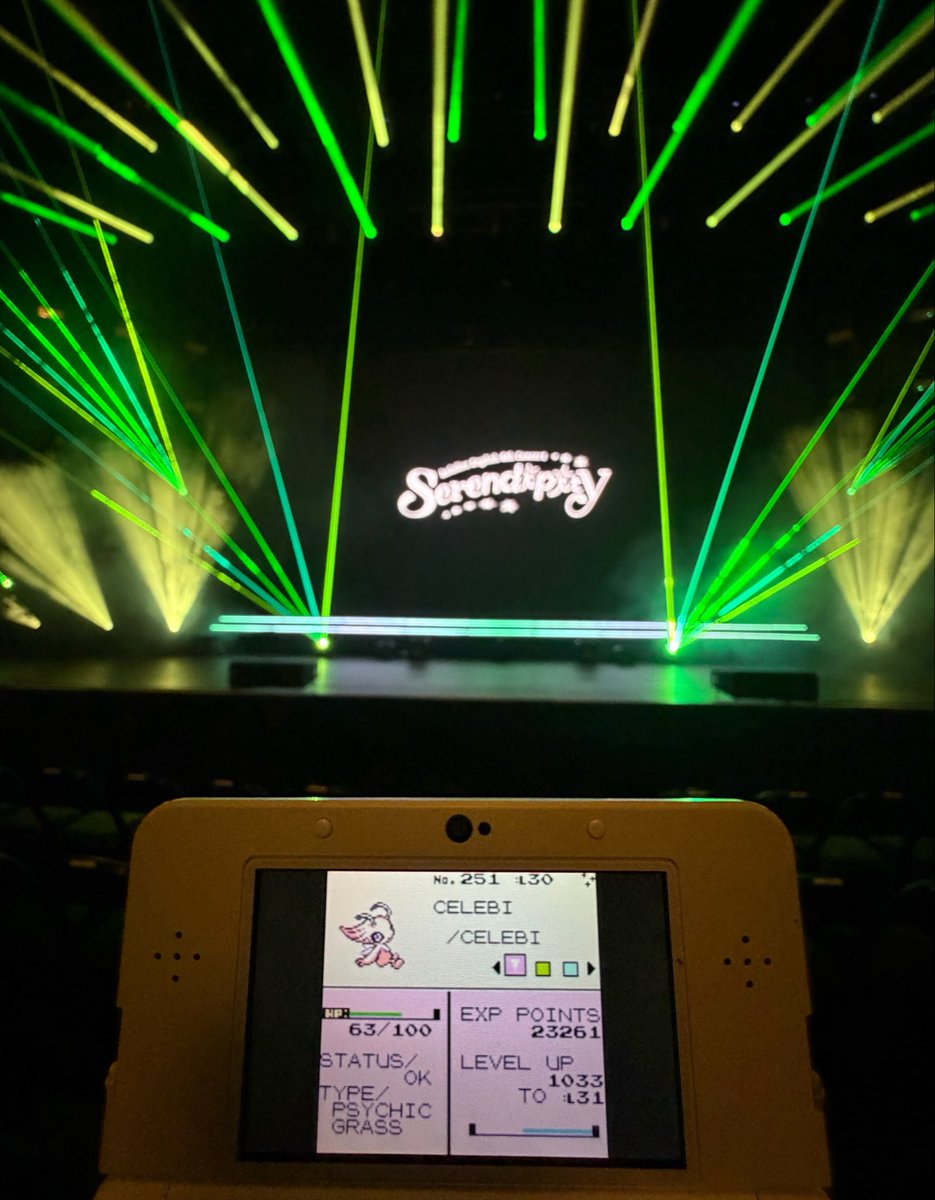 raorapanthera's tweet photo. I told you… Shiny Celebi really was there with me on stage!!! 🥹🩷 https://t.co/FM11Ytcckc