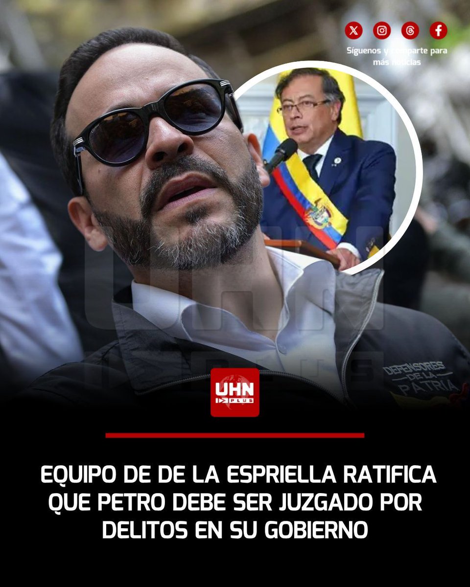 UHN_Plus's tweet photo. 🇨🇴‼️ | Carlos Alonso Lucio, líder del equipo de transición del próximo Gobierno colombiano, reiteró que el mandatario saliente, Gustavo Petro, debe ser juzgado por la justicia y anticipó que el presidente electo, Abelardo de la Espriella, denunciará penalmente cualquier irregularidad detectada durante el proceso de empalme.