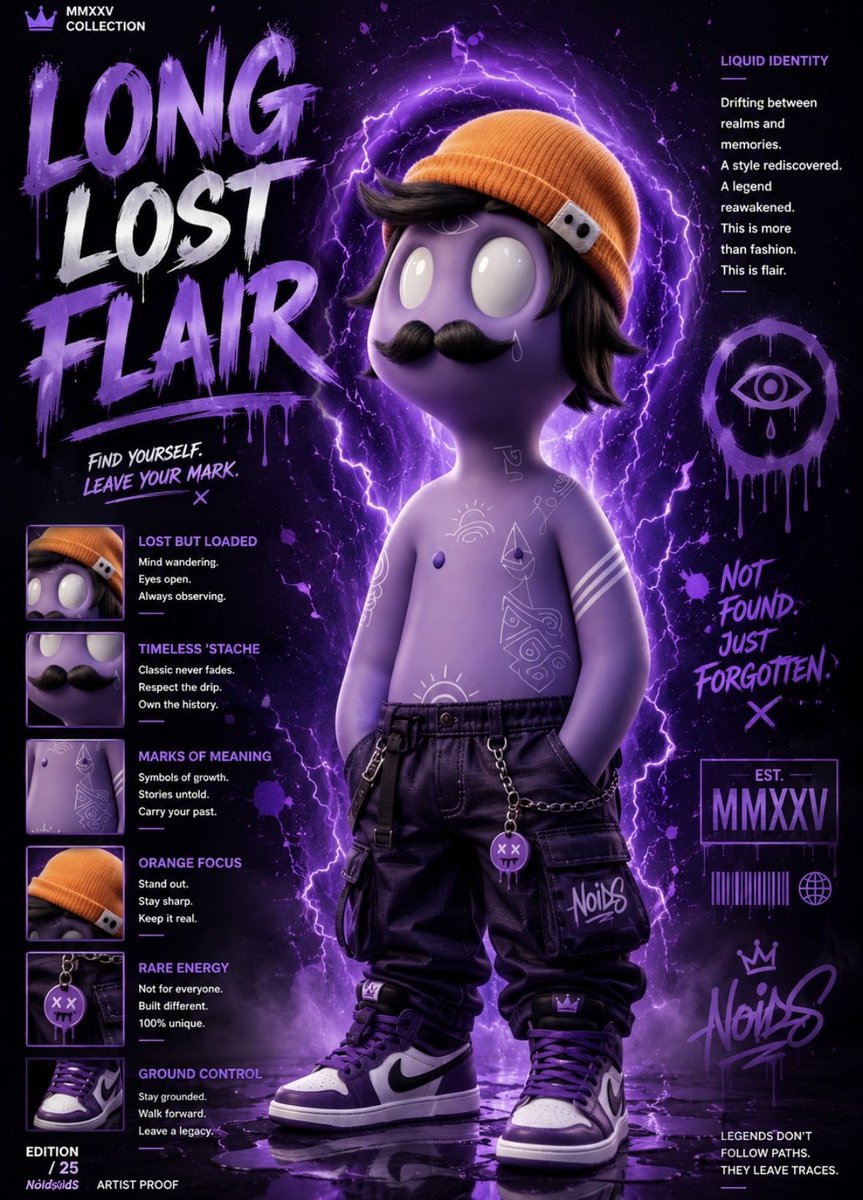 SoLA_Flair's tweet photo. Long overdue shoutout to my guy @3Letters__ for this super clean edit of my @LongLostNFT OG 👌🏻👏🏻👏🏻 

So talented fam , love it ✊🏻

#LostAF 4 Life 🌀💜 https://t.co/ZBxKv9zjq5