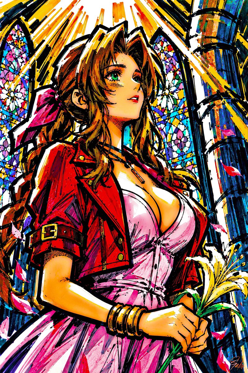 Artmancer404's tweet photo. GM and Happy Sunday!
Have you ever played Final Fantasy VII?
The moment Cloud meets Aerith in the abandoned church has got to be one of the most BEAUTIFUL moments in video game history!
Made this one to be part of my #OnlyHits @objktcom collection dropping Tuesday! https://t.co/4fgcWw0Dcq