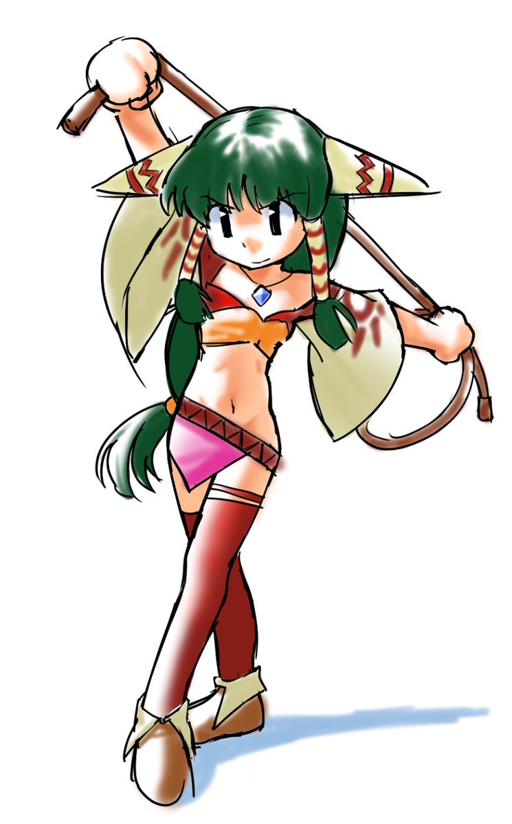 Gunkeystuff's tweet photo. started playing grandia. Feena https://t.co/pteTPH455Y
