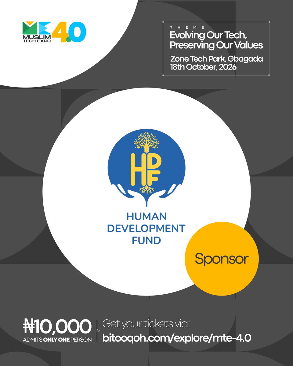 Muslimtechexpo's tweet photo. The MTE 4.0 family just got bigger🔥

Welcome,Human Development Fund! An organisation redefining what technology can do, using it to transform humanitarian work and change lives across the world.

This is what Evolving Our Tech, Preserving Our Values looks like beyond the scree🤍 https://t.co/yLSuBEY1SX