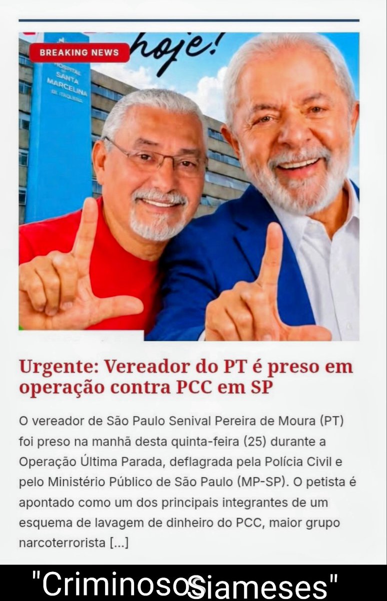 LorentzEdson's tweet photo. @folha JORNALECO MARROM
a serviço da SECON/Lularápio
BRASIL SUCUMBINDO nas MÃOS de CRIMINOSSOS nos três poderes
$TF APARELHADO
BANDIDOS PROVENDO BANDIDOS 
NÃO INTERESSA sua IDEOLOGÍA VAMOS SALVAR o BRASIL
NÃO VOTE em CORRUPTOS
ST$, ANDRÉ SOB ATAQUE DE INTOCÁVEIS/$TF https://t.co/JQYlPKMNWU