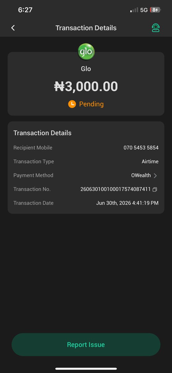 WELLERWESTXIV's tweet photo. @OPay_NG I bought airtime of 3000 naira since June 30 and till now I’m yet to receive my airtime or a reverse back @OPay_NG https://t.co/NNDIlxiA0Z