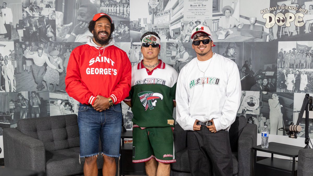 WWConverge's tweet photo. #AllMyFriendsAreDope - 🇲🇽¡VIVA MÉXICO!🇲🇽  Are you rooting for Team Mexico as they take on England today at 5 p.m.? We know that Roger and Cesar Maldonado from Mediums Collective (@TheMediumsBrand) will be. You can learn about their new Mexico-World Cup drop on their recent appearance on All My Friends Are Dope with host Erik Kalligraphy (@kalligraphy) last week. 

On the show, Roger and Cesar dove into their brand's evolution, from a streetwear line to a creative ecosystem centered on their Mexican heritage and upbringing in Seattle's South End. They discussed the inspiration behind their recent work, including a Mexico World Cup-themed jersey, while explaining the significance of Aztec eagle symbolism and the intersection of Indigenous dance, fashion, and protest in their designs.

The brothers also detailed the growth of their cut-and-sew operations, noting the support they received from the city to craft custom pieces and source textiles directly from Mexico. Ultimately, they reaffirmed that culture, family, and community remain the foundational elements driving the mission of Mediums Collective.

Check out their full interview on All My Friends Are Dope at https://t.co/S4Sp2OQm7U 

Learn more about Mediums Collective at https://t.co/olFIx3Z592 

Visit Mediums Collective at 705 E Pike St Suite A, Seattle, Mondays through Fridays from 12 p.m. to 9 p.m., Saturdays from 11:30 a.m. to 10 p.m., and Sundays from 11:30 a.m. to 7 p.m.

Tune in to All My Friends Are Dope Fridays live at 9 p.m. on all Converge streaming platforms.

#WWConverge #BlackMediaMatters