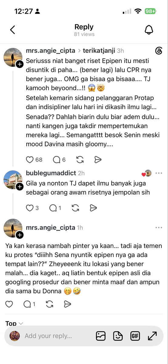 Jeiino1's tweet photo. Ilmu baru 
Dok @inkaakamal bener ngak ni?
#terikatjanjiep93 https://t.co/diLZjdgmpr