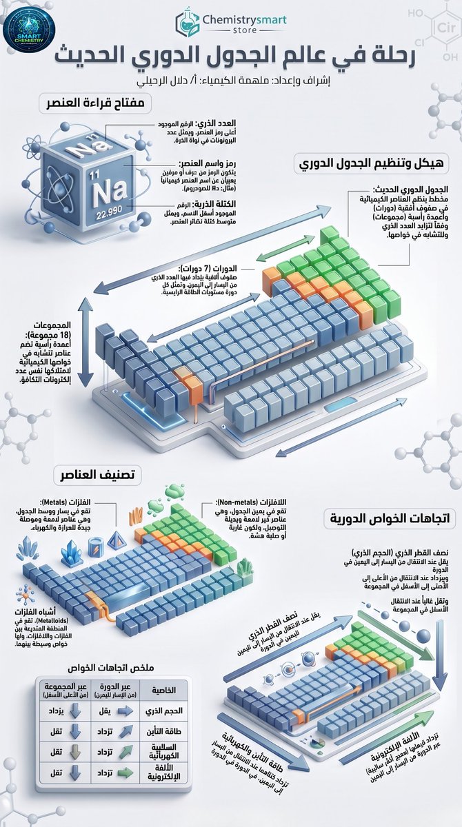 ChemistrySmart2's tweet photo. اتجاهات الخواص الدورية من المفاهيم الأساسية في الكيمياء، وفهمها يسهل حل كثير من الأسئلة. هذا الملخص صُمم ليكون مرجعًا سريعًا أثناء المذاكرة. ⚗️📚
#كيمياء #الجدول_الدوري https://t.co/30BKnjo03g