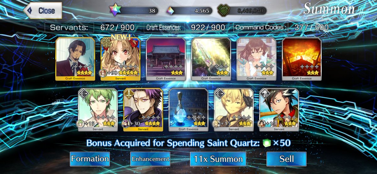 weeb_alter's tweet photo. After a 12hr maintenance, I was finally able roll and got her in 24 rolls in the end. Not the best record, but I'm still happy. ^^ (Summon animation still slaps) #FateGOUSA #FGO https://t.co/Blq49HIi3z