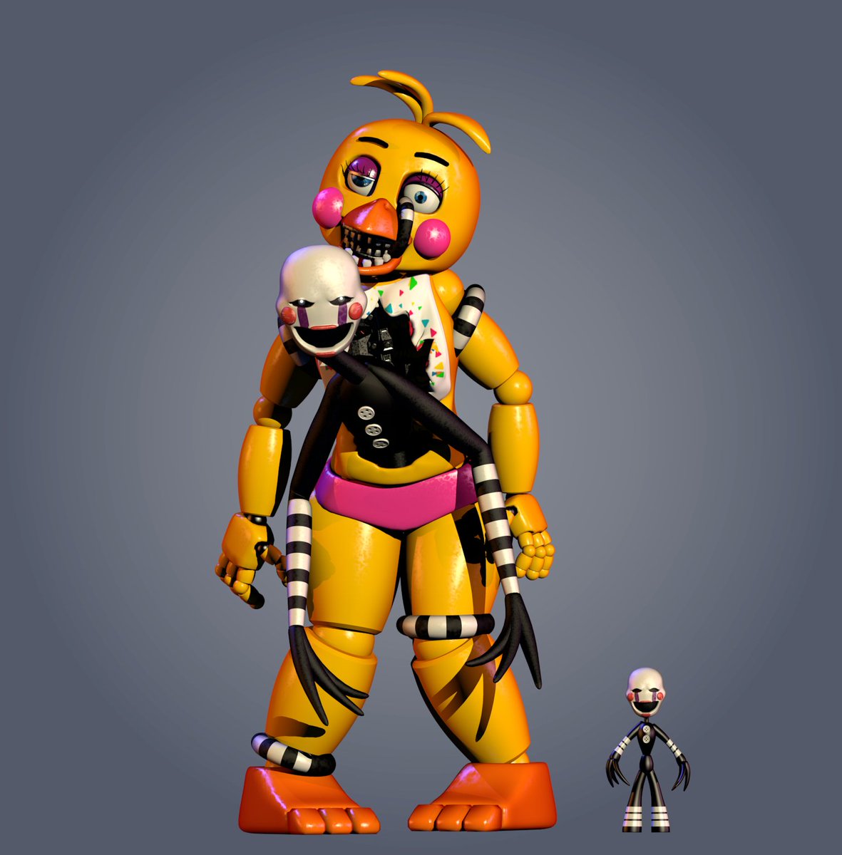 shsrkinabarrel's tweet photo. I know no one cares, but i still want to talk about it. This is actually based on my misunderstanding of the Puppet attacking Abby scene.

I thought The Puppetling was in Chica's chest, and assumed, The Puppet used them as some sort of parasites to control the robots lol #FNAF https://t.co/4xOLvPgE1z
