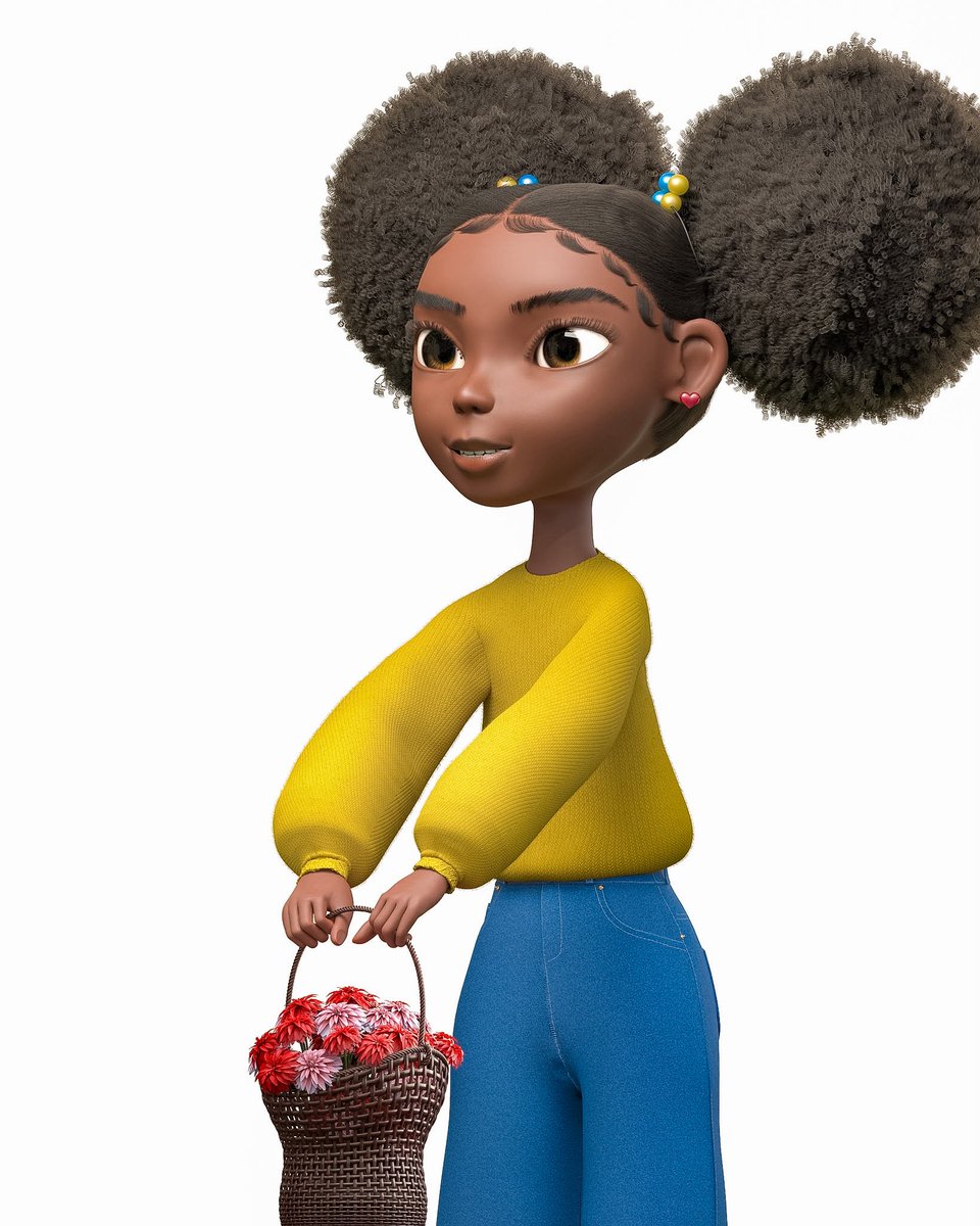 Tolucoker3d's tweet photo. Long time, no render.🙈 
 I finally got around to rendering her, and I’m so proud of how this character’s hair turned out. https://t.co/0z49Yu5q7W