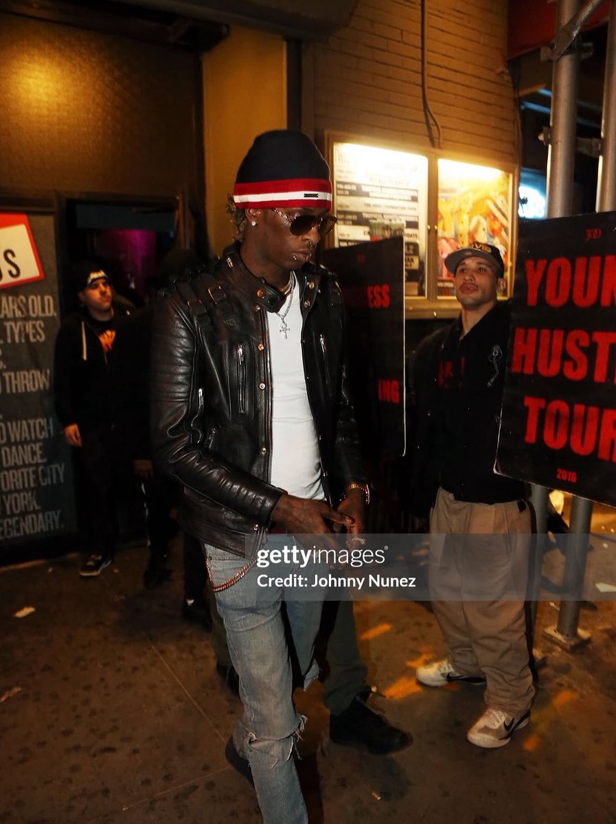 heIIamud's tweet photo. Young Thug In Balmain SS11 Oiled Bondage Leather Jacket https://t.co/dAINN9BZgi