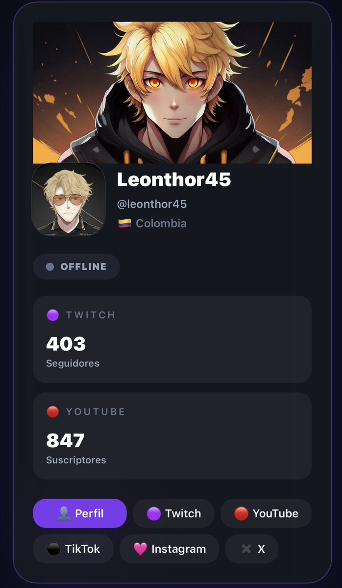 leonthor45's tweet photo. Ya tienen su ficha de vtuber colombian@? 🇨🇴 https://t.co/LWkyLzI9ya