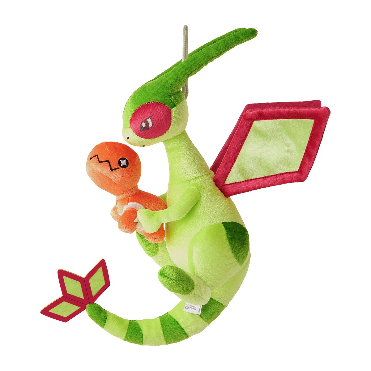 Pokeshopper's tweet photo. Pokeshopper Notice: Close up production images of the brand new Pokémon Center Flygon plush holding Trapinch now published https://t.co/2wKzWCjsEf https://t.co/rAINUEzbBZ