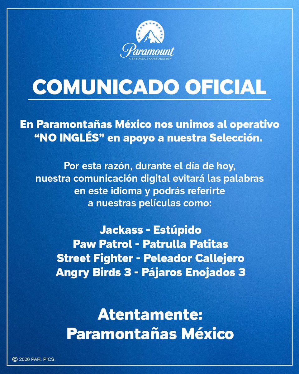 Paramount Pictures México tweet media
