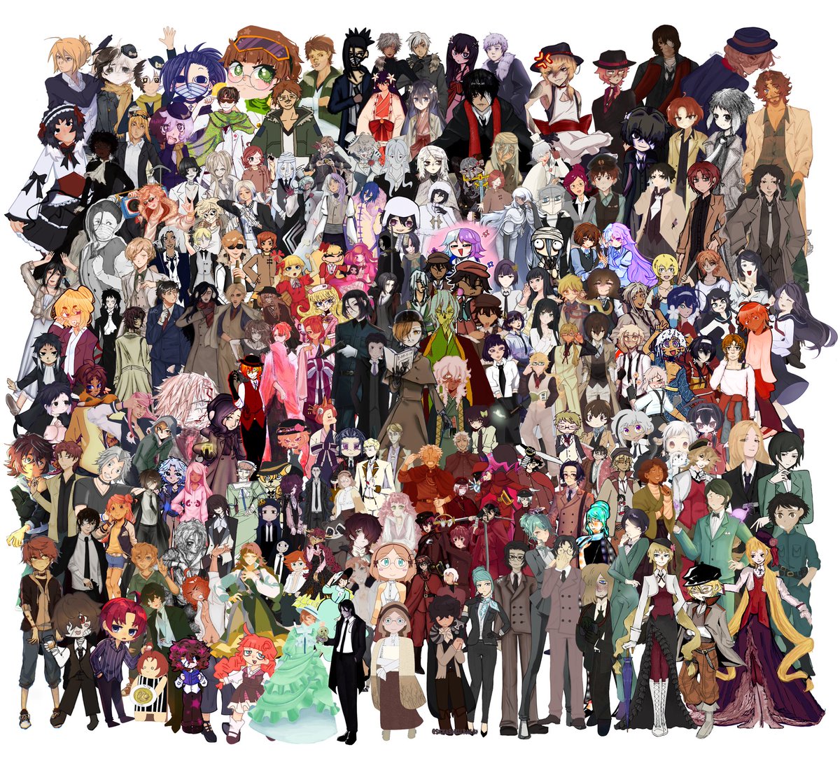 BSD_Collab's tweet photo. THE #bsdtwt COLLAB IS FINALLY HERE!! With over 200 pieces of art, our bsdlings’ hard work paid off in this gorgeous collage! Thank you to everyone who participated in this event and we hope to see you work with us again soon!! https://t.co/TE6Ww2btuf