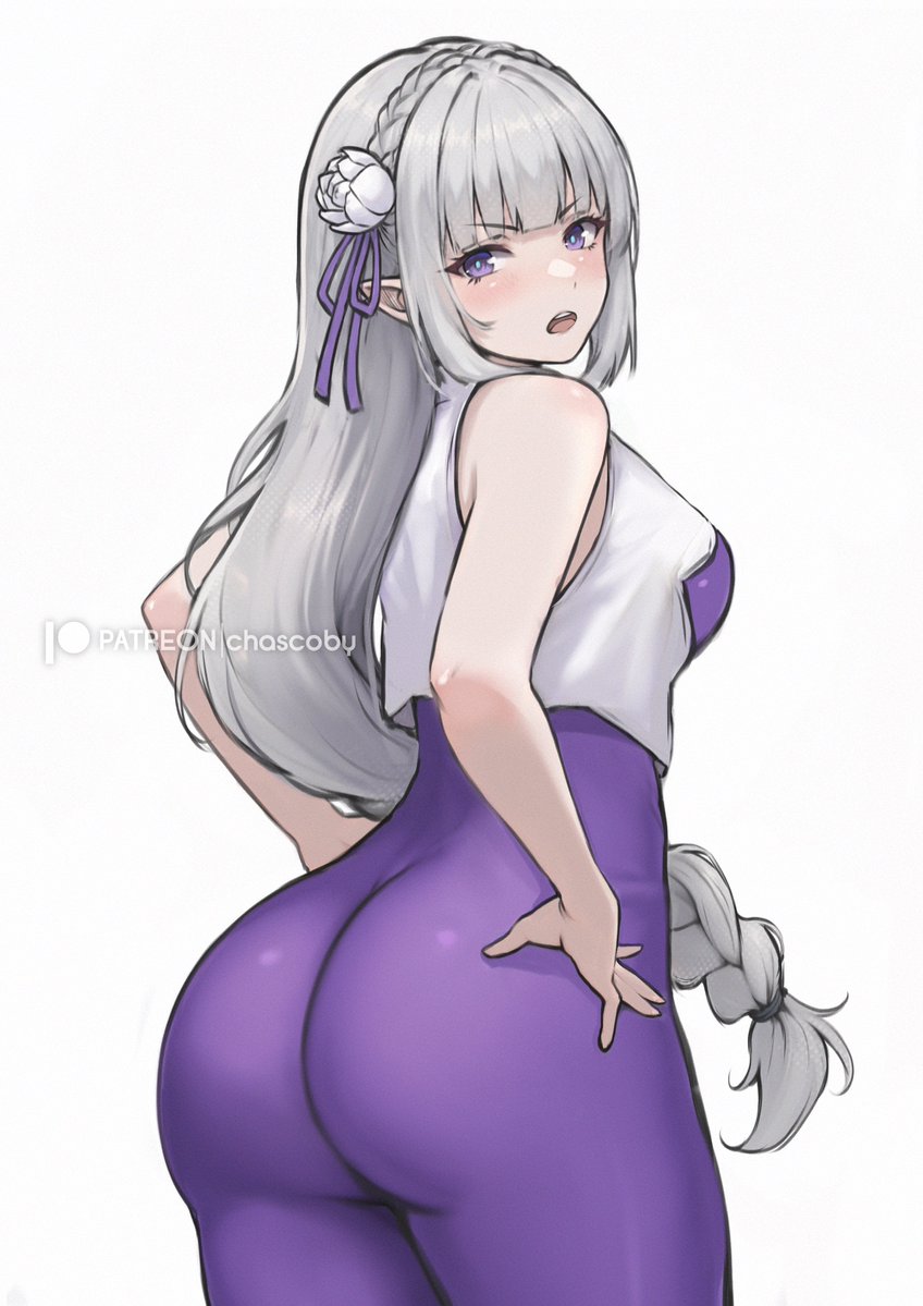 Chascoby_Art2's tweet photo. Emilia back view🤍💜
.
#ReZero #リゼロ #シャウラ https://t.co/BBxuZk18i6