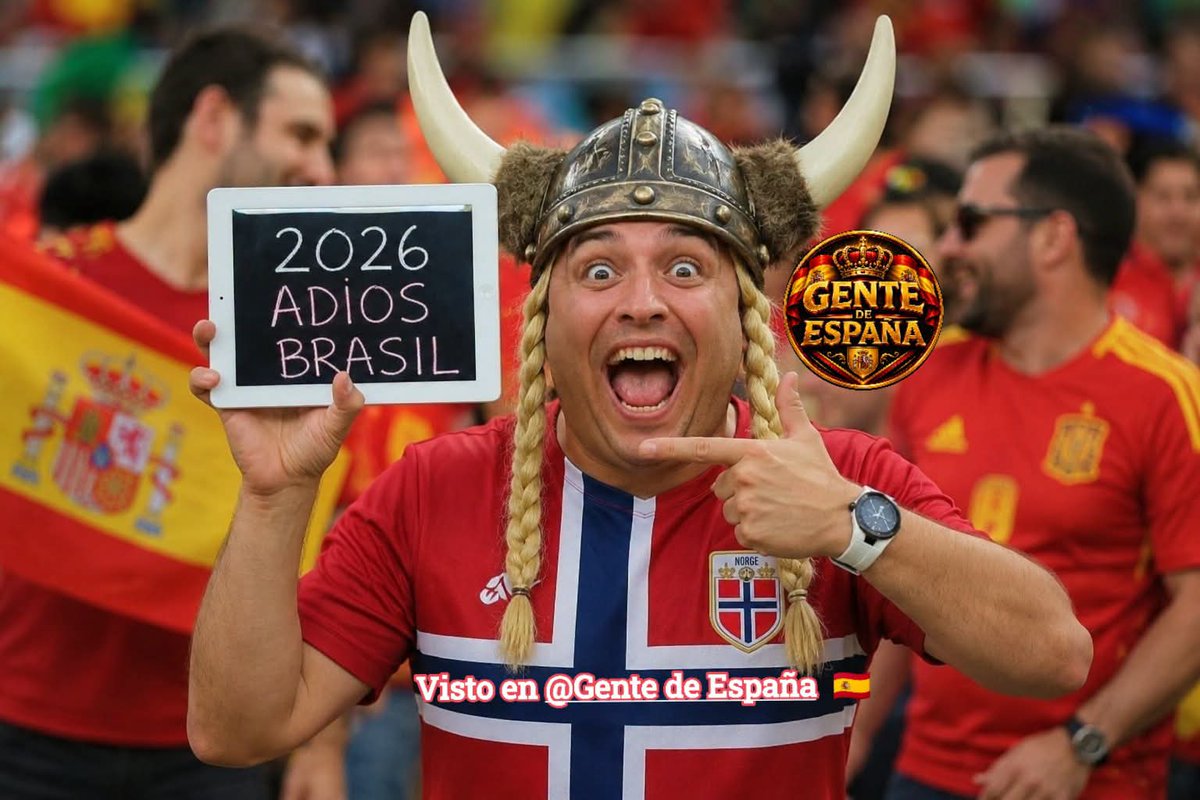 djfont's tweet photo. Adiós Brasil  😘 con cariño desde España.
#España #spain🇪🇸 #TeamSpain #VamosEspaña #gentedeespaña #Brasil  #Noruega
#Mundial2026 https://t.co/jJm2ImHWUk