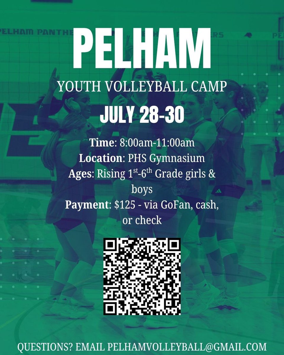 ThePelhamWayVB's tweet photo. 🏐 Join us at Youth Volleyball Camp! Whether you’re new to the game or looking to sharpen your skills, we’d love to have you. Come learn, compete, make new friends, and have fun! Register today—we’ll see you on the court! https://t.co/5jvfMmLXJV