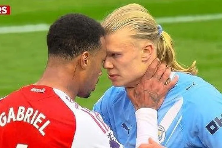 SportFLASHPT's tweet photo. HAALAND OWNS GABRIEL
#BRAxNOR #Vikings https://t.co/vBZPcG95yl