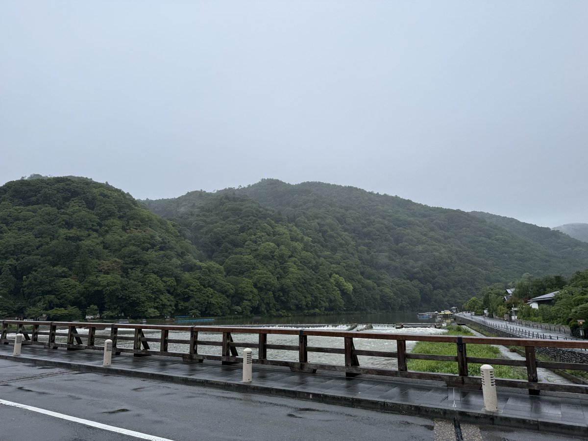 wish0709's tweet photo. おはようございます。

今朝もあいにくの雨模様です。
今週は暑くなるようなので熱中症には注意した方が良さそうです。

#京都
#嵐山
#渡月橋 https://t.co/pZKay1EZLJ