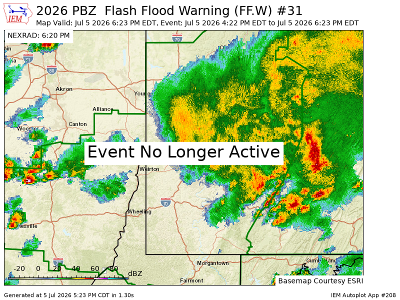 DynamicWx_OH's tweet photo. PBZ cancels Flash Flood Warning for Allegheny, Beaver, Butler, Washington, Westmoreland [PA] and Hancock [WV] https://t.co/1brvZPIiNt https://t.co/hDX7wv8bAV