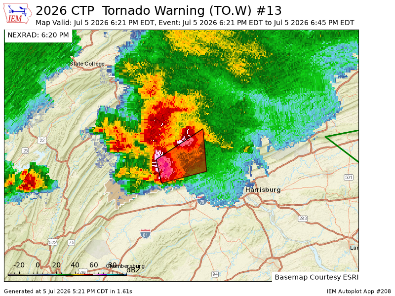 WCCH2024's tweet photo. CTP issues Tornado Warning [tornado: RADAR INDICATED, hail: 0.00 IN] for Perry [PA] till 6:45 PM EDT https://t.co/neEdFhytlR https://t.co/FbO9zUvzx4